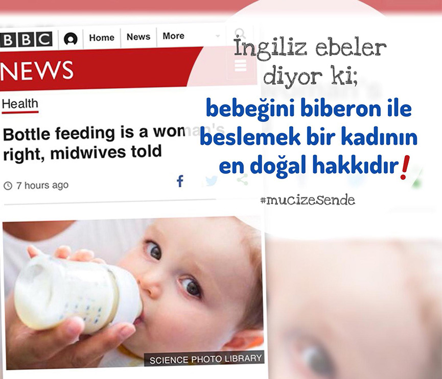 İngiliz ebeler diyor ki; bebeğini biberon ile beslemek bir kadının en doğal hakkıdır!